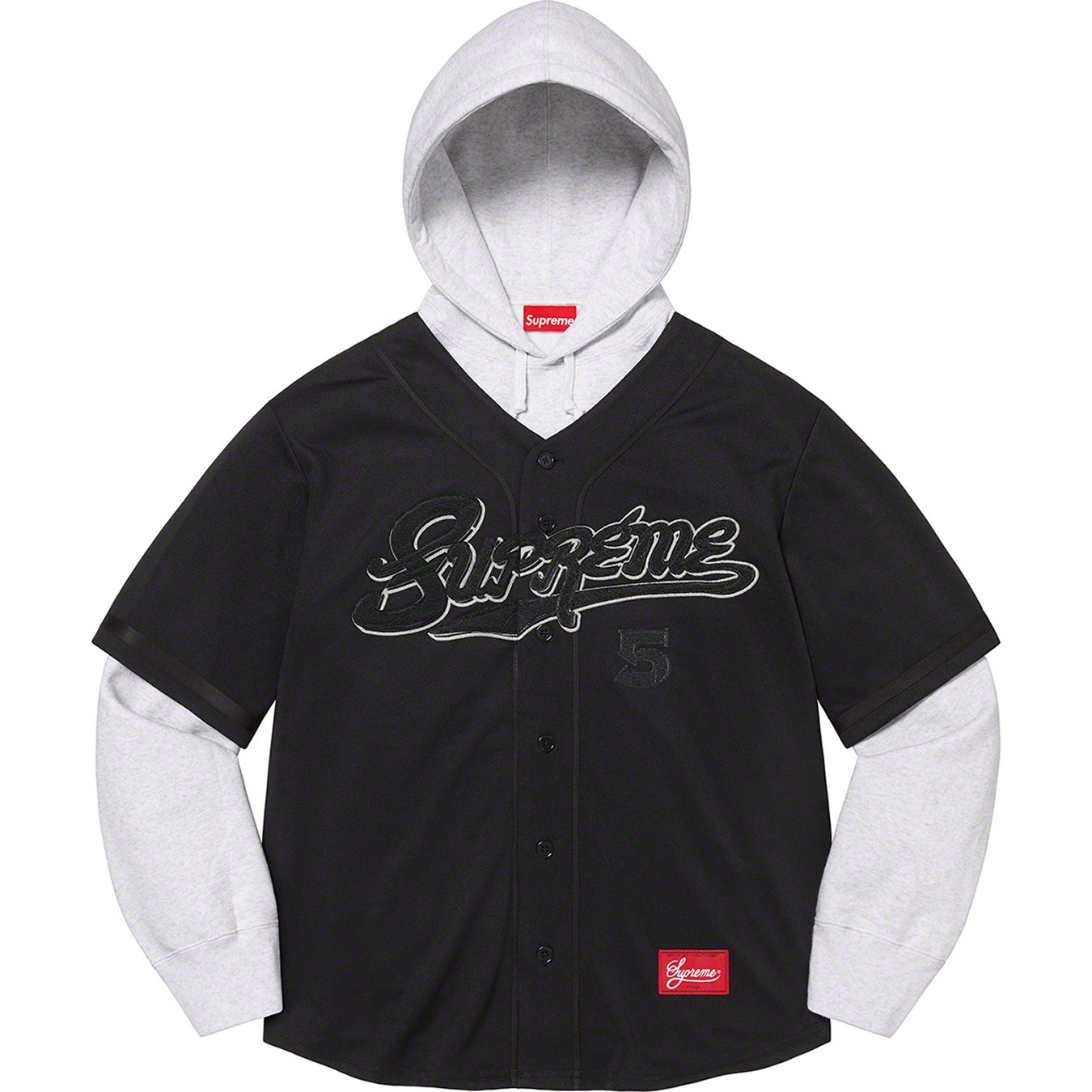 Baseball Jersey Hooded Sweatshirt view 8